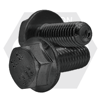 M12-1.75 x 50 mm Hex Flange Bolts, Non-Serrated, Metric Class 8.8, Plain Finish, Partial Thread, Coarse (UNC), DIN 6921, Qty 25
