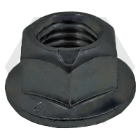 M8-1.25 Hex Flange Top Lock Nuts, Metric Class 10, Plain Finish, Coarse (UNC), DIN 6927/DIN EN 1664, Qty 250