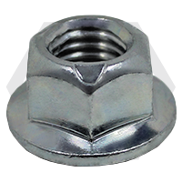 M16-2.00 Hex Flange Top Lock Nuts, Metric Class 10, Zinc Cr+3, Coarse (UNC), DIN 6927/DIN EN 1664, Qty 50