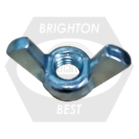 M12-1.75 Metric Wing Nut, Zinc Cr+3, Qty 50