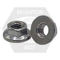 M8-1.25 Hex Flange Nuts, Non-Serrated, 18-8 Stainless Steel A2, Qty 100