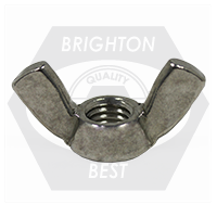 M10-1.50 Wing Nuts, Type A, 18-8 Stainless Steel A2, Qty 100