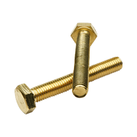 M8-1.25 x 12 mm Hex Cap Screws, Brass, Full Thread, DIN 933, Qty 40