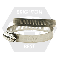 #16 (13/16"-1-1/2") (21mm-38mm) 304 Stainless Steel Housing, Band, And Screw (Worm-Gear), Qty 100