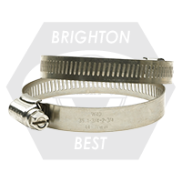#6 (1/2"-7/8") (12mm-23mm) 316 Stainless Steel Housing, Band, And Screw (Worm-Gear), Qty 100