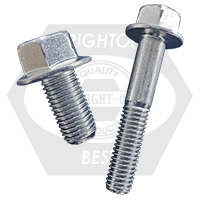M6-1.00 x 16 mm Hex Flange Bolts, Metric Class 10.9, Type 2, Zinc Cr+3, Full Thread, JIS B1189, Qty 300