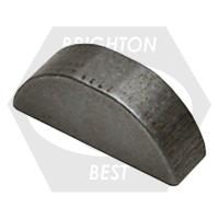 M2 x 5 mm Metric Woodruff Key, Plain Finish, DIN 6888, Qty 500