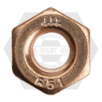 1"-8 Hex Nuts, 651 Silicon Bronze Finish, Qty 15