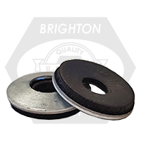 #12 x 1/2" EPDM Bonded Washers, 18-8 Stainless Steel, Qty 100