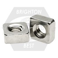 #4-40 x 1/4" x 3/32" Machine Screw Square Nuts, No Chamfer, 18-8 Stainless Steel, Qty 500