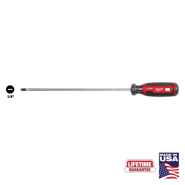Milwaukee MT214 1/4" Cabinet 10" Cushion Grip Screwdriver (USA)