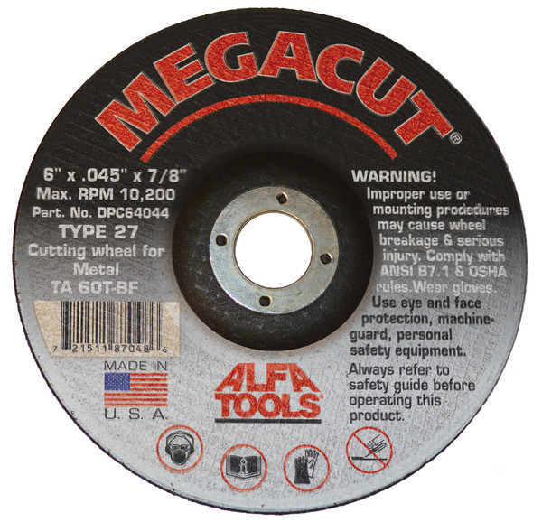 Alfa Tools DPC64042 4-1/2 x .045 x 7/8 T27 Type 27/Metal