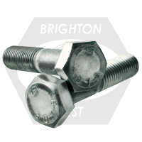 7/8"-9 x 3 1/4" A307 Grade B Heavy Hex Bolts, Coarse, Zinc Cr+3, Partially Threaded, Qty 75