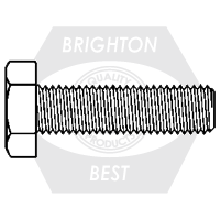 3/8"-16 x 2 1/2" Hex Tap Bolts, Grade 5, Zinc-Yellow Cr+6, Full Thread, Qty 500