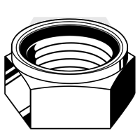M8-1.00 Nylon Insert Lock Nuts (Thin), Metric Class 8, Zinc-Yellow Cr+6, Fine (UNF), DIN 985, Qty 4000