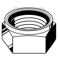 M12-1.50 Nylon Insert Lock Nuts (Thin), Metric Class 8, Zinc-Yellow Cr+6, Fine (UNF), DIN 985, Qty 1000