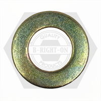 M42 Flat Washers, Grade 140 HV, Zinc-Yellow Cr+6, DIN 125A, Qty 100