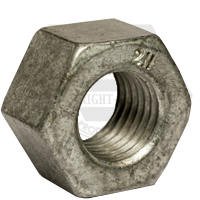 1 1/8"-7 Heavy Hex Nuts, Grade 2H, Hot-Dipped Galvanized HDG HDG & Wax , A194 / SA 194, Made in USA, Qty 1