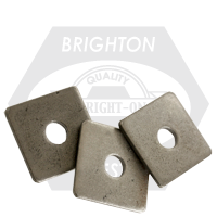 1/2" x 2" x 0.125 Square Plate Washers, Plain Finish, Qty 300