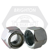 3"-4 Nylon Insert Lock Nuts, NU (Heavy), Grade N2 (A), Zinc Cr+3, UNC Coarse, Low Carbon Steel, Qty 4