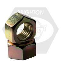 1"-14 Hex Nuts, Zinc-Yellow Cr+6, Fine (UNF), Low Carbon Steel, Qty 190