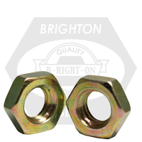 1/2"-20 Hex Jam Nuts, Grade A, A563, Zinc-Yellow Cr+6, Fine (UNF), Low Carbon Steel, Qty 2000