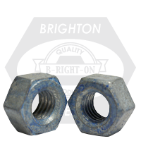 2"-4 1/2 Heavy Hex Nuts, Grade DH, A563, Hot-Dipped Galvanized HDG/Wax /Blue Dye, Coarse (UNC), (Bo x ) Qty 12