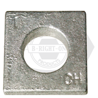 5/8" Square Beveled Malleable Iron Washers, Hot-Dipped Galvanized HDG, Qty 360