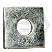 5/8" Square Beveled F436 Hardened Washers, Hot-Dipped Galvanized HDG, Qty 200
