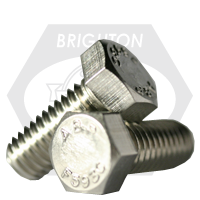 1"-8 x 20" Hex Cap Screws, 18-8 Stainless Steel A2, Partial Thread (6" Thread), Coarse (UNC), ASTM F593, Qty 5