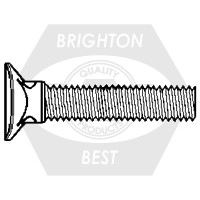 7/16"-20 x 1 1/2" Plow Bolts, Elliptical Head, Grade 5, Zinc Cr+3, Full Thread, Qty 375