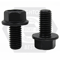 5/16"-18 x 2 1/4" Flange Screws (Frame Bolts), Indent Hex Head, Grade 8, Black Phosphate & Oil, Partial Thread, Coarse (UNC), Qty 650