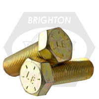 3/8"-24 x 7 1/2" Hex Cap Screws, Grade 8, Zinc-Yellow Bake Cr+3, Fine (UNF), Made in USA, Qty 150