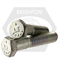 1 1/4"-7 x 8" Hex Cap Screws, Grade 5, Zinc Cr+3, Coarse (UNC), Medium Carbon Steel, Made in USA, Qty 10