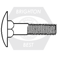 1/4"-20 x 3" Step Bolts, Grade A, A307, Plain Finish, Full Thread, Qty 400