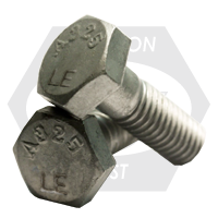 1"-8 x 9 1/2" Heavy Hex Structural Bolts, Type 1, Hot-Dipped Galvanized HDG, Partial Thread, A325, Made in USA, Qty 40