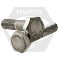 7/8"-9 x 3 3/4" Heavy Hex Bolts, Grade B, A307, Plain Finish, Partial Thread, Coarse (UNC), Qty 50