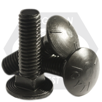 3/8"-16 x 1 1/4" Carriage Bolts, Grade 5, Plain Finish, Full Thread, Coarse (UNC), Qty 875