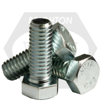 1 1/8"-7 x 3" Hex Bolts, Grade A, A307, Zinc Cr+3, Full Thread, Coarse (UNC), Qty 35