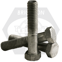 1"-8 x 10 1/2" Hex Bolts, Grade A, A307, Hot-Dipped Galvanized HDG, Partial Thread (6" Thread), Coarse (UNC), Qty 25