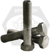 1"-8 x 22" Hex Bolts, Grade A, A307, Hot-Dipped Galvanized HDG, Partial Thread (6" Thread), Coarse (UNC), Qty 10