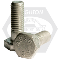 3/4"-10 x 4 1/2" Heavy Hex Structural Bolts, Type 1, Hot-Dipped Galvanized HDG, Partial Thread, A325, Qty 280