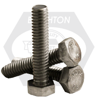 3/4"-10 x 2 1/2" Hex Tap Bolts, Grade A, A307, Plain Finish, Full Thread, Coarse (UNC), Low Carbon Steel, Qty 140