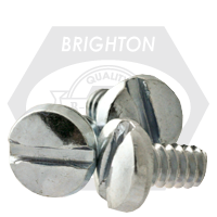 1/4"-20 x 3/8" Machine Screws, Slotted Binder Undercut, Zinc Cr+3, Full Thread, Coarse (UNC), Qty 4000
