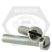1/4"-20 x 1" Machine Screws, Slotted Fillister Head, Zinc Cr+3, Full Thread, Coarse (UNC), Qty 2500