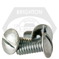 #10-24 x 7/8" Machine Screws, Slotted Truss Head, Zinc Cr+3, Full Thread, Qty 5000