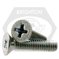 3/8"-16 x 1 3/4" Machine Screws, Phillips Flat Head, Zinc Cr+3, Full Thread, Qty 800