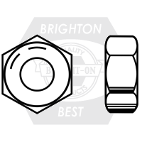 3/4"-16 Hex Nuts, Grade 8, Plain Finish, Made in USA, Qty 300