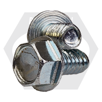 1/4"-20 x 1/2" Thread Rolling Screws, Unslotted Indent Hex Washer Head HWH, Zinc Cr+3 & Wax , Full Thread, Qty 3000