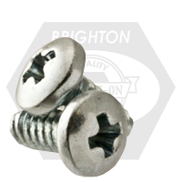 #4-40 x 1/4" Thread Rolling Screws, Phillips Pan Head, Zinc Cr+3 & Wax , Full Thread, Qty 35000